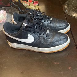 Nike Air Force 1 Black White Gum Sole