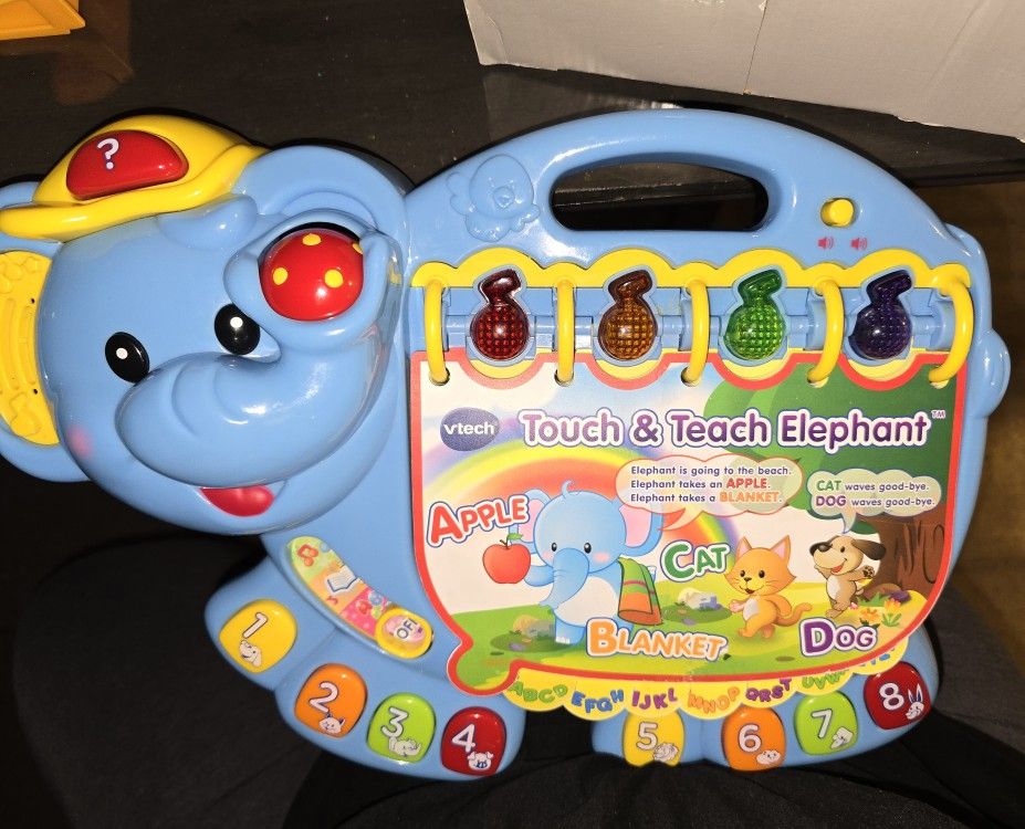 Touch And Teach Elephant Learning Toy