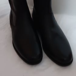 Classy Florsheim Leather Boots, Sz 12, Black