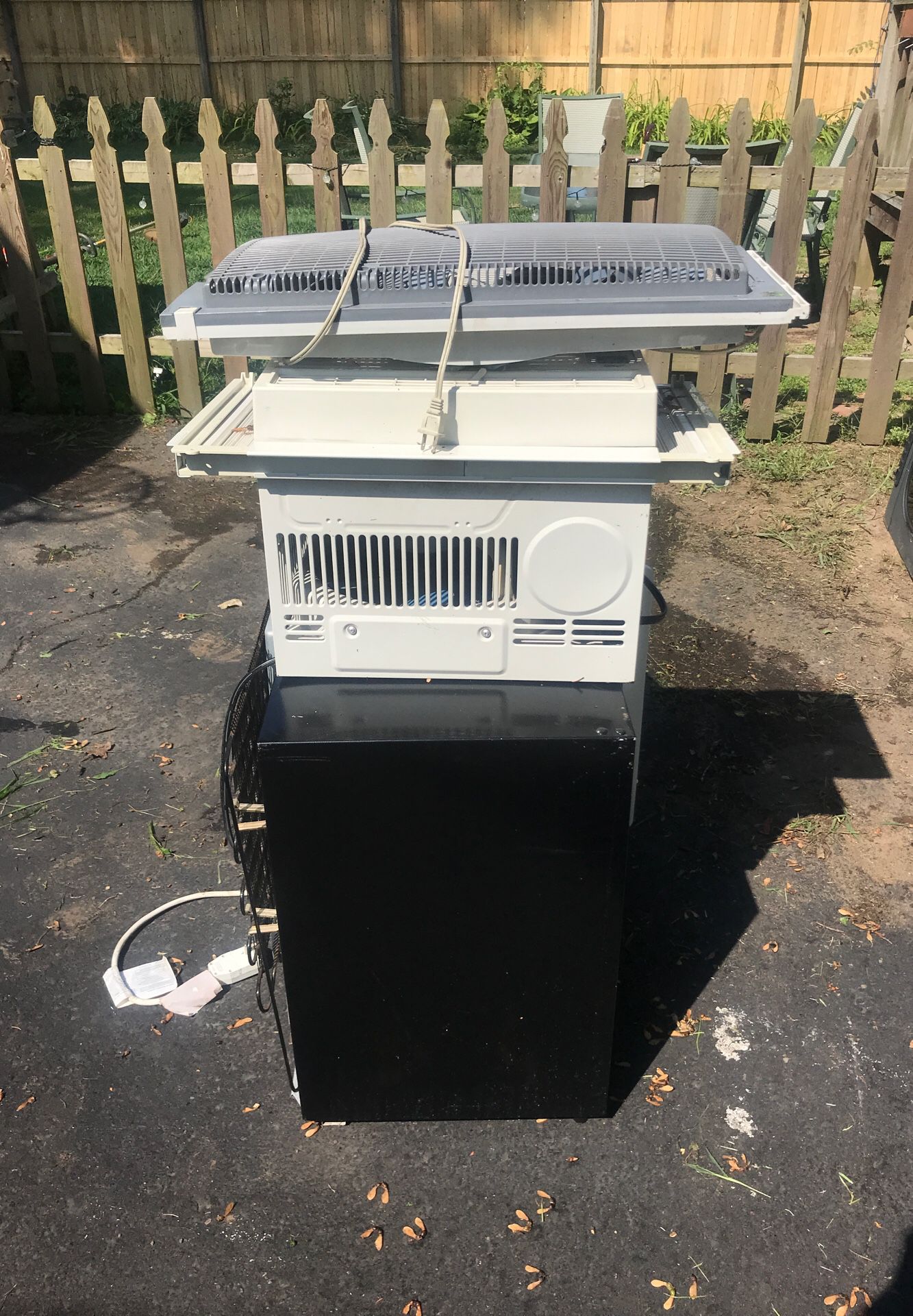 Fridge, fan, air conditioner