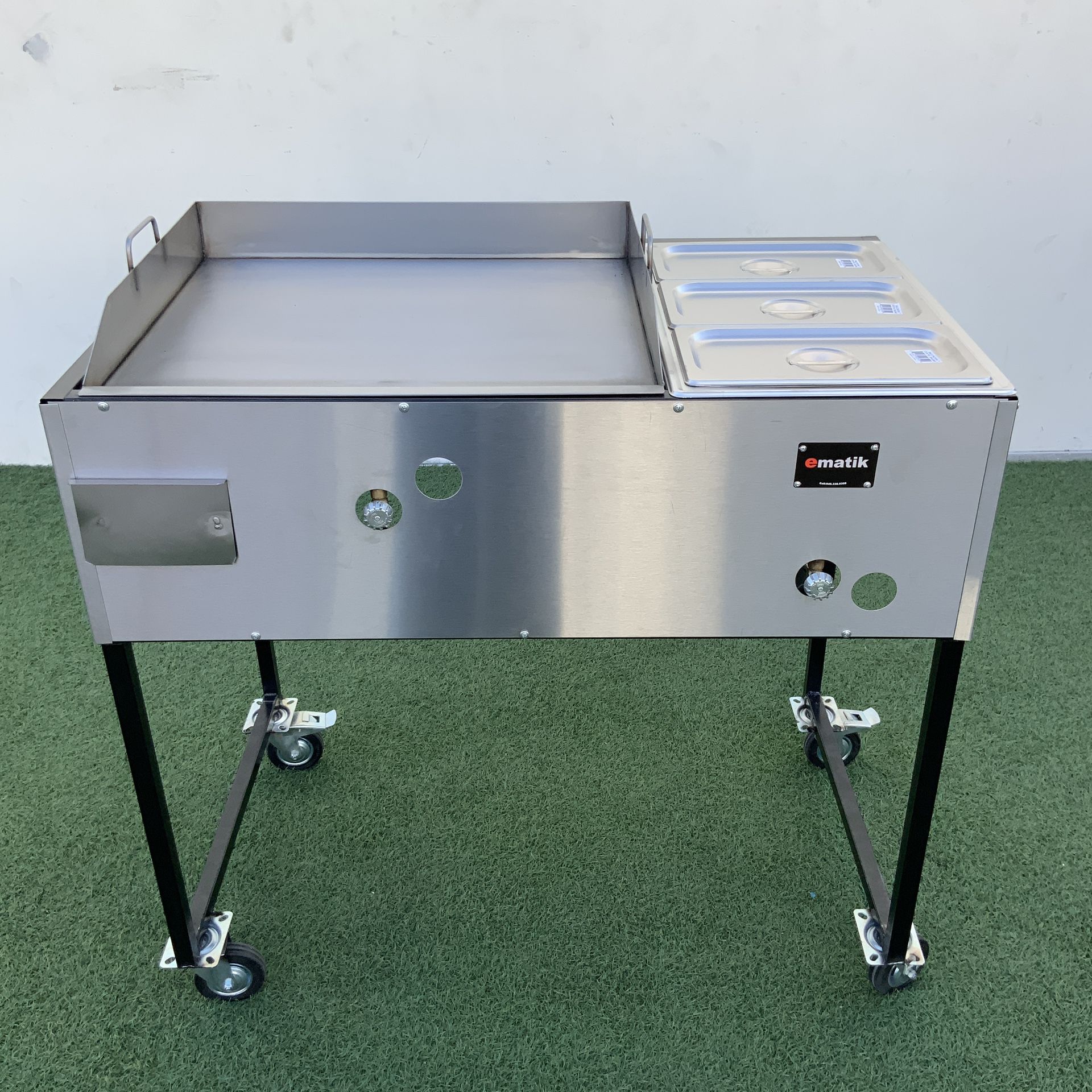 Taco Cart 24 Griddle +3 Steamers Hose Regulator Included