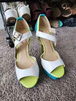 Turqouise Multicolored High Heels