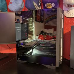 Led Gaming Pc- Comes With Led Keyboard And Mouse And 60hz Monitor- Also A Fifine Microphone With Stand