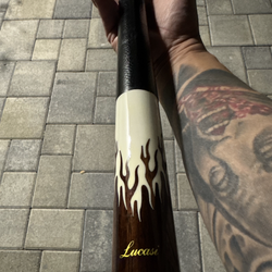 Lucasi Cocobolo flames on titanium white L-E46