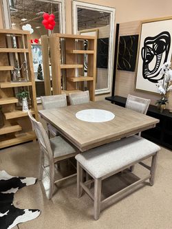 Sale..Sale.. Casual Transitional 6 pc Counter Height Dining Table Set!!! available in 4 Colors!!