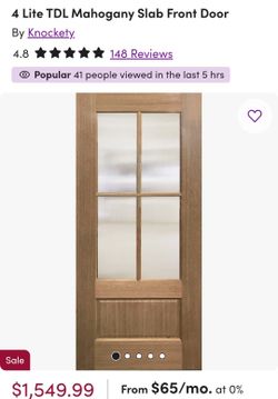 Gorgeous Mahogany Slab Door