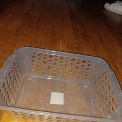 HOME Plastic Perforated Storage Basket Bin Office Drawer, Shelf Desktop Countertop Tray Organizer