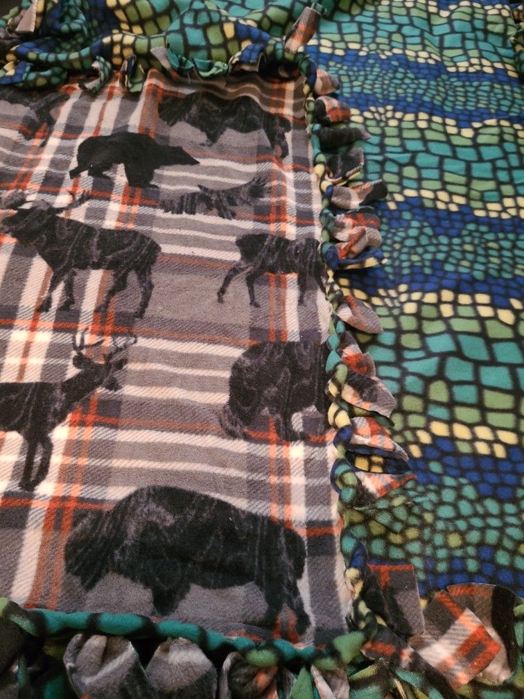 BLANKET REV.-/ADVENTURE ANIMALS & Lizard Skin