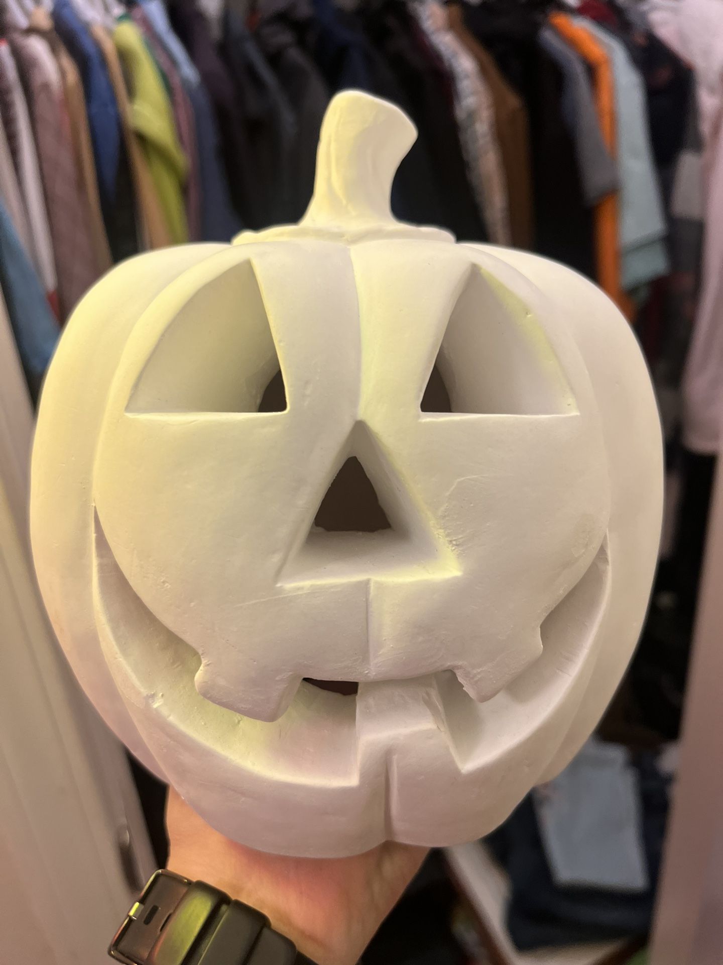 Plaster Jack-O-Lantern, Paintable