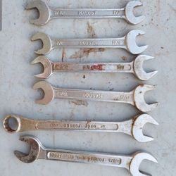 6pc Wrenches 1/2  To 3/4 Inch Sears And Mascot Brand.