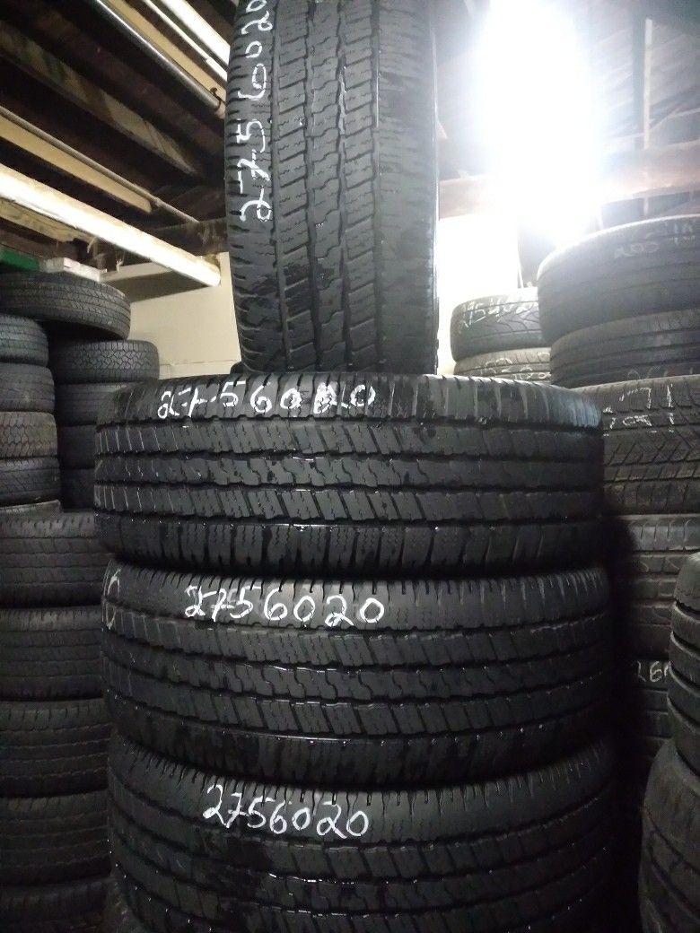 Used Tires 275/65/20 Set of GOODYEAR in excellent condition
