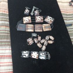 Rare Natural Stone Beaded Bracelets & Earings