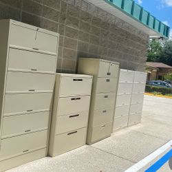 Assorted  metal file cabinets
