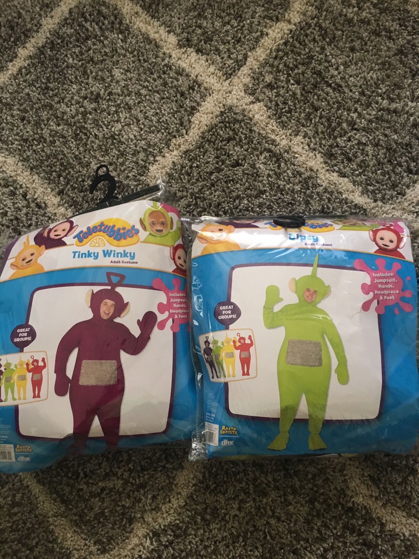 Teletubbies halloween costumes tinky winky and dipsy
