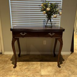 Mahogany Ball and Claw Flip-Top Table