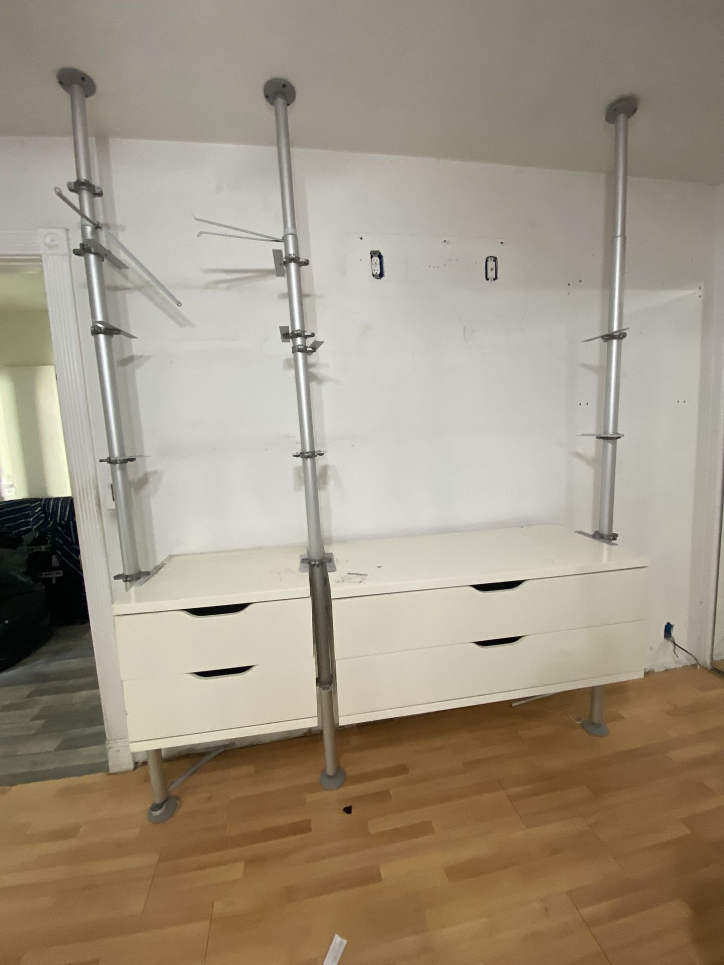 Entire Walk In Closet / Bedroom Set Of IKEA Shelves And Drawers 