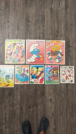 Vintage Cartoon frame tray Jigsaw Puzzle lot of 8