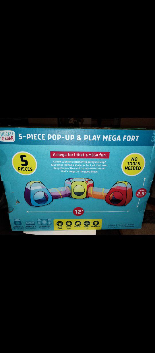 New 5 Piece Pop N Play Mega Fort $30 for Sale in Victorville, CA