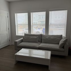 West Elm Harmony Frost Gray Sofa 66” W