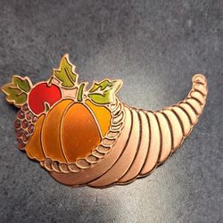 Fall/Autumn Cornucopia Pin/ Brooch