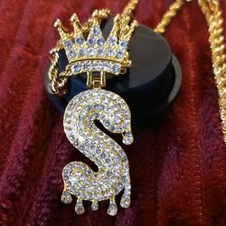 CROWNED on top letter S PAVED Zirconia 