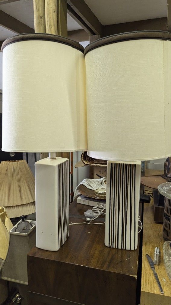 Large Vintage Mid Century Modern Lamps