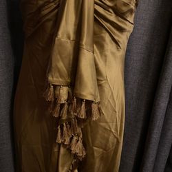 Beautiful Silk Long Evening Gown New Size 4Retail $695.00
