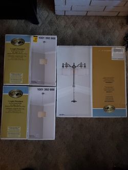 Hampton Bay Light Set Single Light And 5 Light chandelierSet 