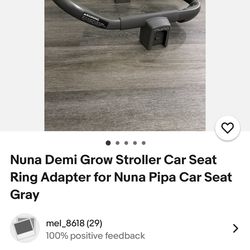 Nuna Demo Grow Stroller Car Seat Ring Adapter