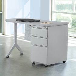 Mobile Office Desk - Assembled, Brand New