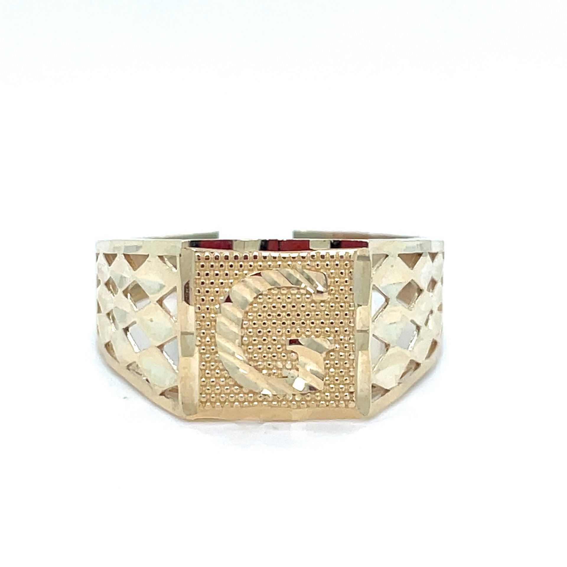 14Kt Yellow Gold Letter G Ring 4.60g Size 12 196539/11