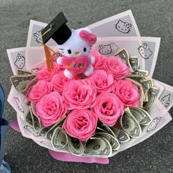 Money Rose Graduation Bouquets 