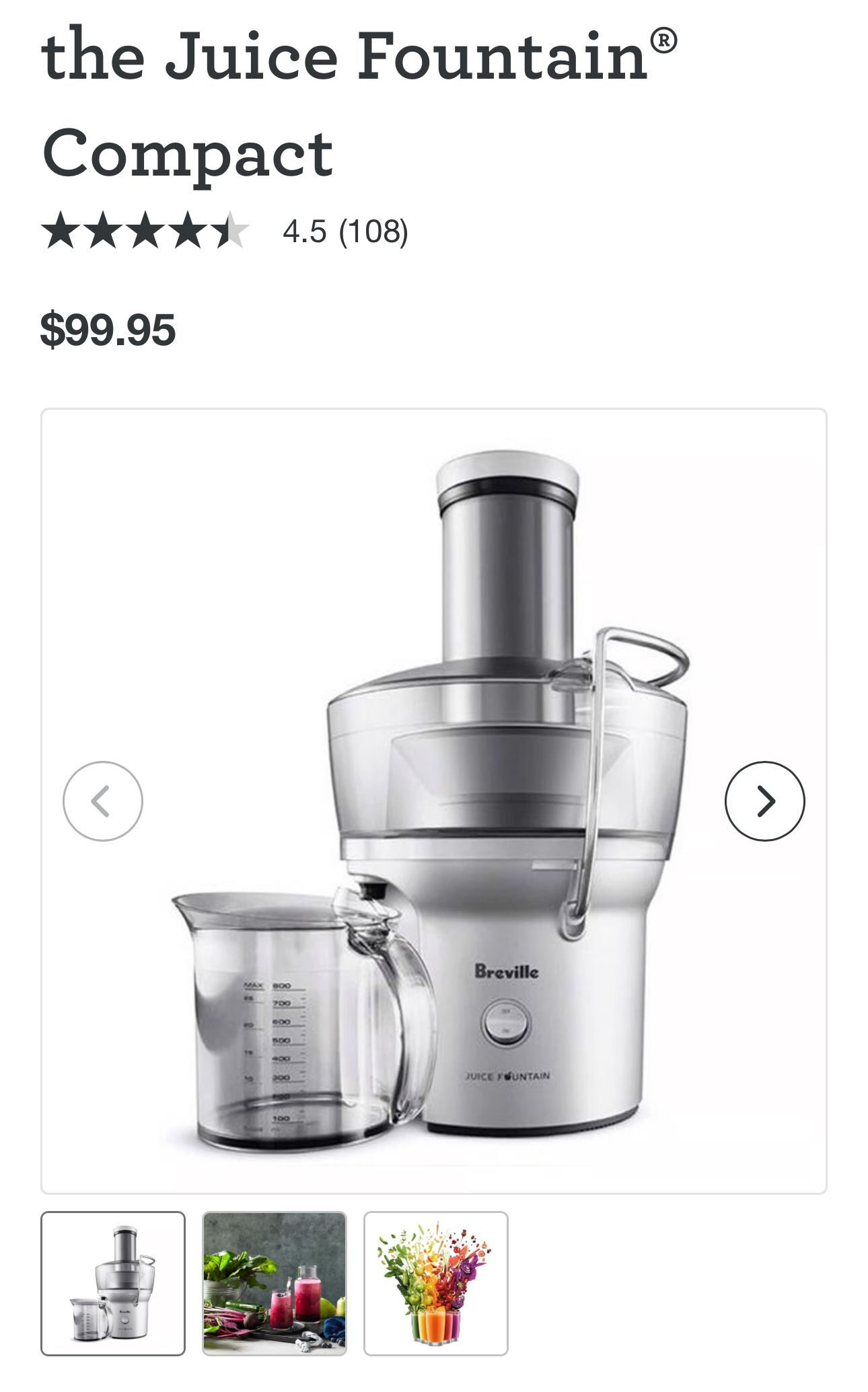 Breville The Juice Fountain Compact