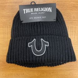 True religion 2pc beanie set