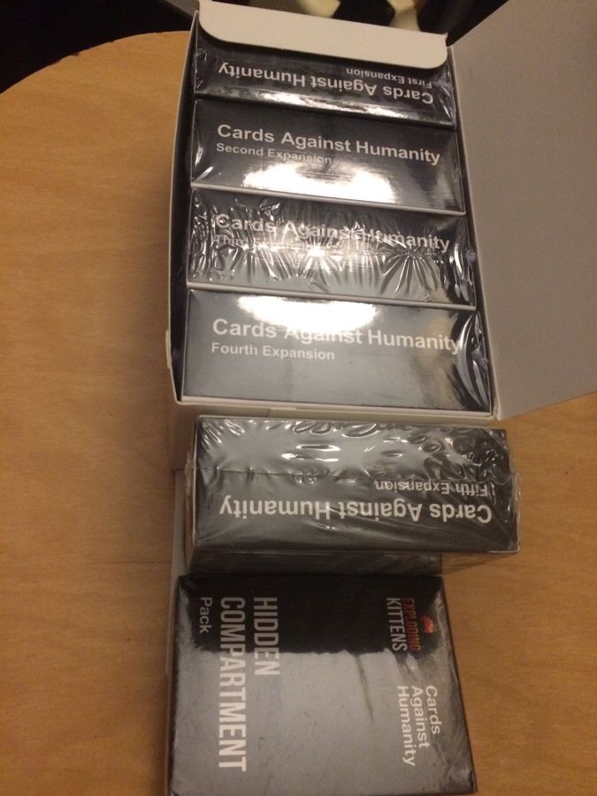 Cards against humanity expansions +hidden compartment pack