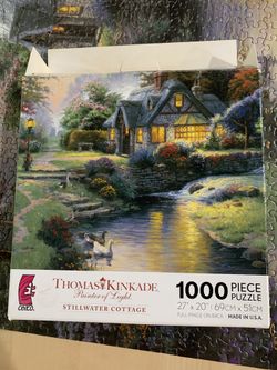 Thomas Kinkade Stillwater Cottage 1000 Piece Puzzle