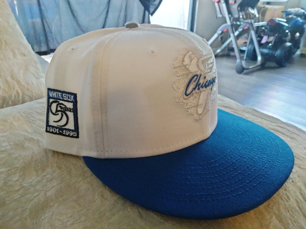CHICAGO WHITE SOX 95TH ANNIVERSARY NEW ERA FITTED WHITE HAT 14
