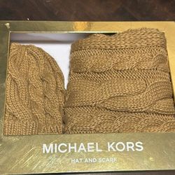 Michael Kors Hat & Scarf Set Brand New 