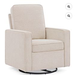 Delta Children Noah Upholstered Swivel Glider with Stain-Resistant Performance Fabric- Greenguard Gold Certified, Almond