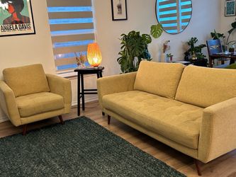 Mid-Century Modern Sofa & Accent Chair | Living Spaces | $550 OBO