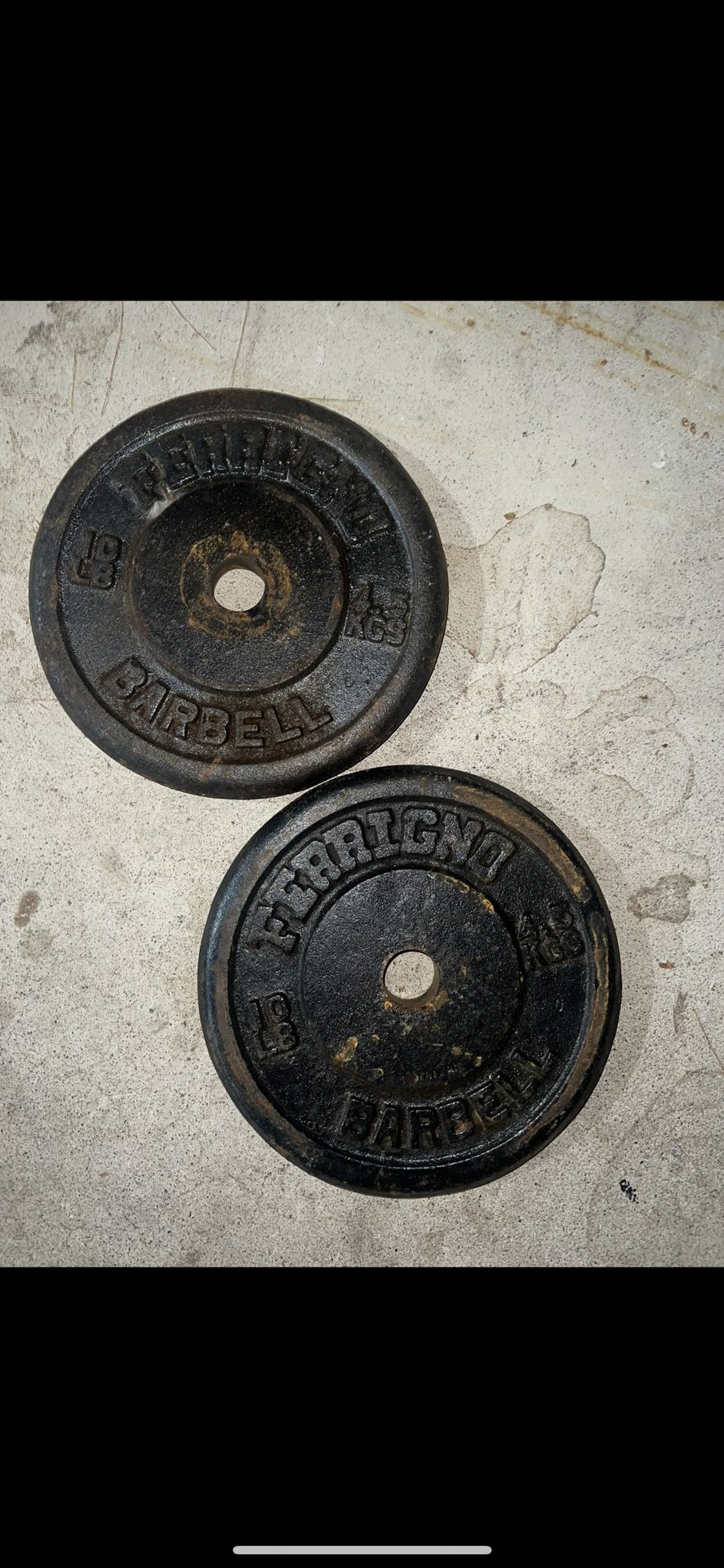 Vintage Ferrigno Weight Plates 10lb Pair $25