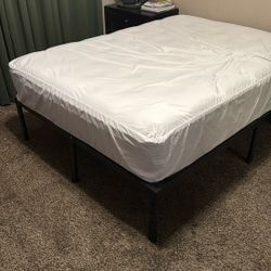 OBO…..Full Size Mattress With Full Size Platform Frame 