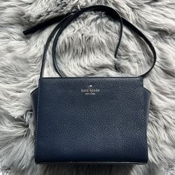 Navy Blue Kate Spade Crossbody Leather Bag
