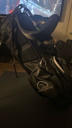 Gold Bag with Stand - Pebble Beach Tour Cart Bag