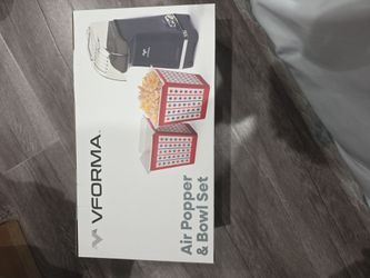 Vforma air popper & bowl set brand new