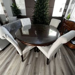 Wood Dinning Table With Chairs