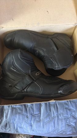 Alpinestars motorcycle boots.