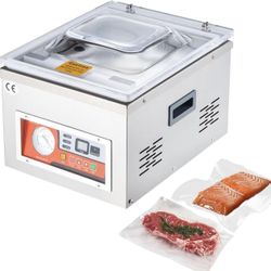 Chamber Vacuum Sealer, 260W Sealing Power, Vacuum Packing Machine for Wet Foods, Meats, Marinades and More, Compact Size with 10.2 in Sealing Length, 