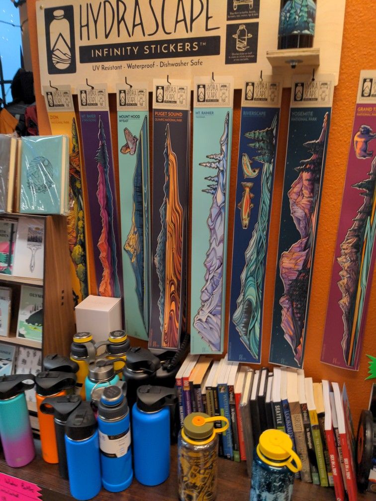 Hydrascape Stickers Infinity Puget Sound Mt Hood Grand Teton Etc