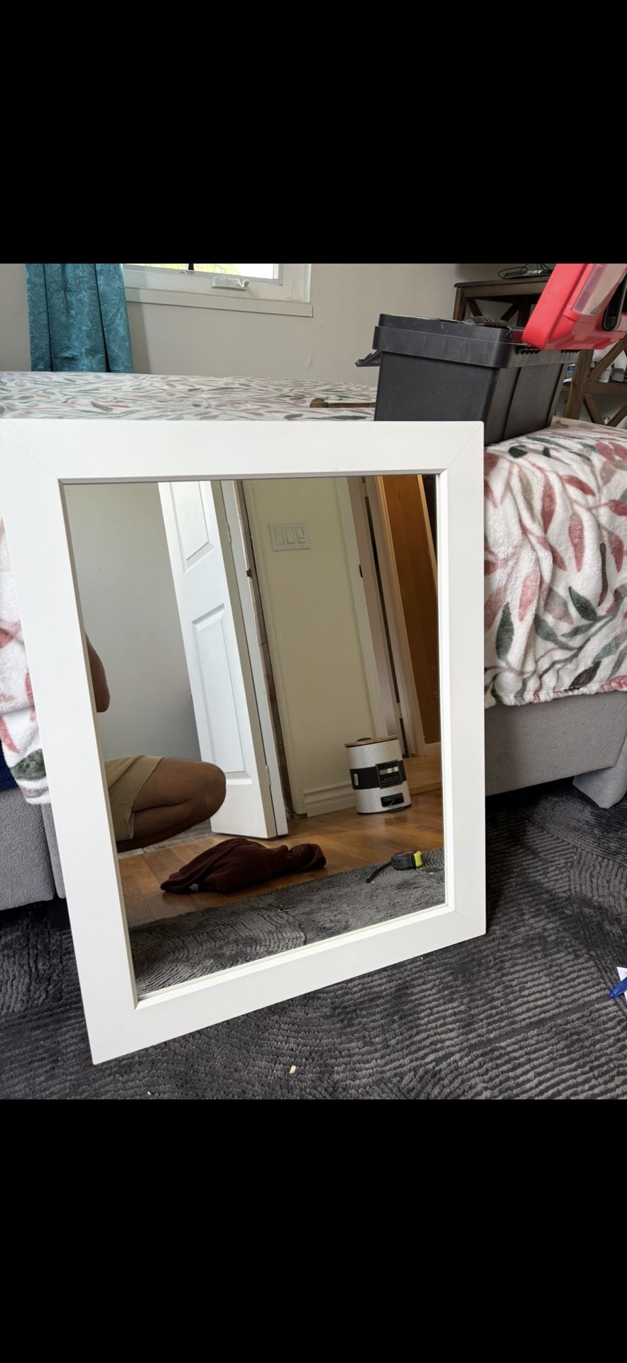 White Frame Mirror 27 Inch X 21 Inch